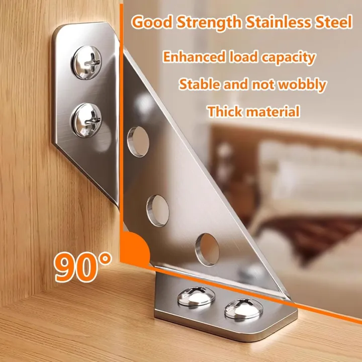 100Pc-12Pc%20Stainless%20Steel%20Angle%20Bracket%20Universal%20Furniture%20Right%20Angle%20Fixed%20Bracket%20Cabinet%20Trapezoidal%20Layer%20Board%20Connector%20-%20Image%204