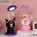 Kuromi Led Desk Lamp With Pencil Sharpener Foldable Light Cute Desk Lamp Usb Recharge Light Gift From Classmates. 