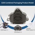 3M 3200 Dust Painting Respirator Half Face Gas Mask Filter 3701 Protection Industrial Anti Dust Spraying Anti Particles Filters. 