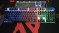 RGB GAMING KEYBOARD With multi color light effect, works in mobile and computer. 