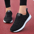 Women Casual Shoes Breathable Walking Mesh Lace Up Flat Shoes Sneakers Women Tenis Feminino Pink Black White.