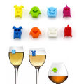 8Pcs/set New Silicone Demon Shape Wine Glass Charms Wine Glass Markers Party Cocktails Drinking Cup Sign Suction Cup Identifier.