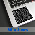 Windows PC Reference Keyboard Shortcut Sticker For Laptop Desktop MACBOOK Software.