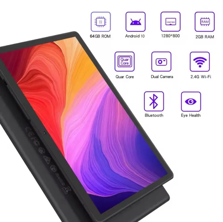 PRITOM%2010%20Inch%20Tablet%20PC%20with%20SIM%20Slot%20Android%2010%2064%20GB%20Quad%20Core%20Touch%20Screen%20WiFi%20GPS%20Support%203G%20Phone%20Call%20-%20Image%203