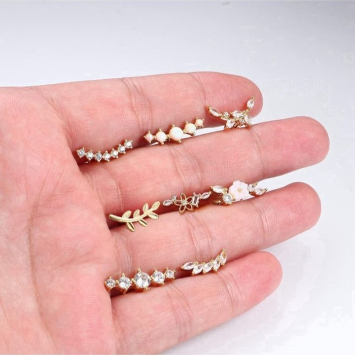 1Pc%2016G%20Stainless%20Steel%20Screw%20Back%20Stud%20Earrings%20for%20Women%20Men,%20Fashion%20Cubic%20Zerconia%20Cartilage%20Conch%20Helix%20Ear%20Piercing%20Jewels%20-%20Image%206