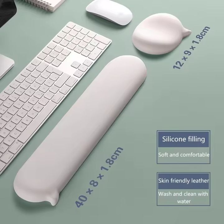 Mouse Pad Keyboard Hand Rest Wrist Rest Chat Bubble Silicone Wrist Palm Rest Wrist Pad Ergonomics High Value Solid Color Office