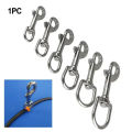 DIZETION 1PC 316 Stainless Steel Swivel Eye Bolt Spring Snap Hook 65/72/82/91/100/126mm Marine Diving D Ring Snap Hooks. 