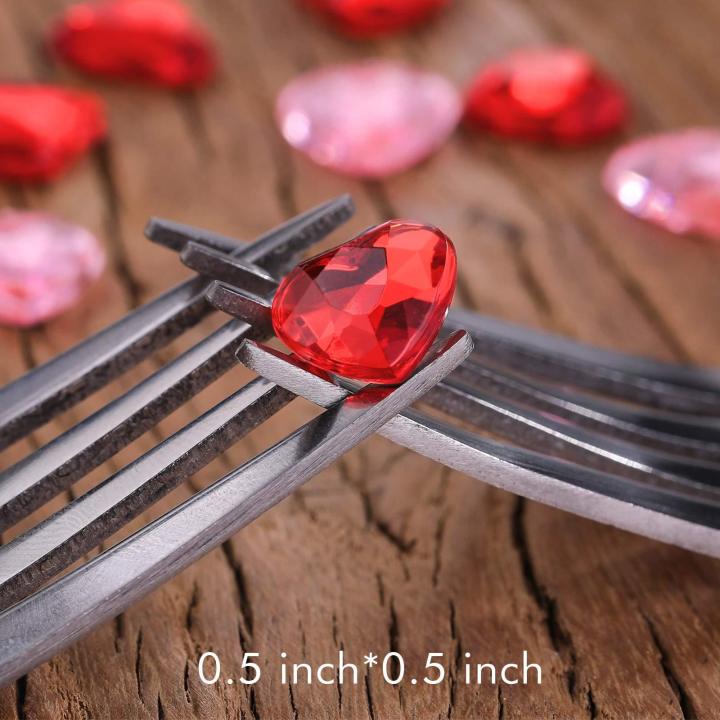 100PCS%20/%20200PCS%2012mm%20Hearts%20Crystals%20Red/Pink%20Glitter%20Flat%20Back%20Heart%20Rhinestone%20Sparkling%20Stones%20Acrylic%20Faux%20Diamonds%20-%20Image%204
