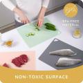 Set of 3 Extra Flexible Silicone Cutting Board Chopping Board for Kitchen Dishwasher-Safe Non-Slip Non-Porous Upgraded Colors Thick Small Medium and Large Cutting Bord. 