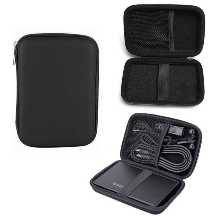 2.5 Hard Disk Case Portable HDD Protection Bag for External 2.5 inch Hard Drive/Earphone/U Disk Hard Disk Drive Case Black