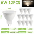 12pcs Bombillas LED Spotlight MR16 Bulb GU5.3 Base DC AC 12V 24V 6W 600lm Spot Light Replace 30W 50W Halogen Lamp Living Room. 