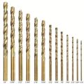 10Pcs Drill Bits Set, High Speed Steel, Twist Jobber Length Drill Bit Kit for Hardened Metal, Cast Iron, Stainless Steel, Plastic and Wood with Storage Case. 