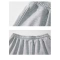 100% Cotton Simple High Street Shorts Men's and Women's Same Summer Loose Five-point Pants White Gray Sports Couple Pants. 