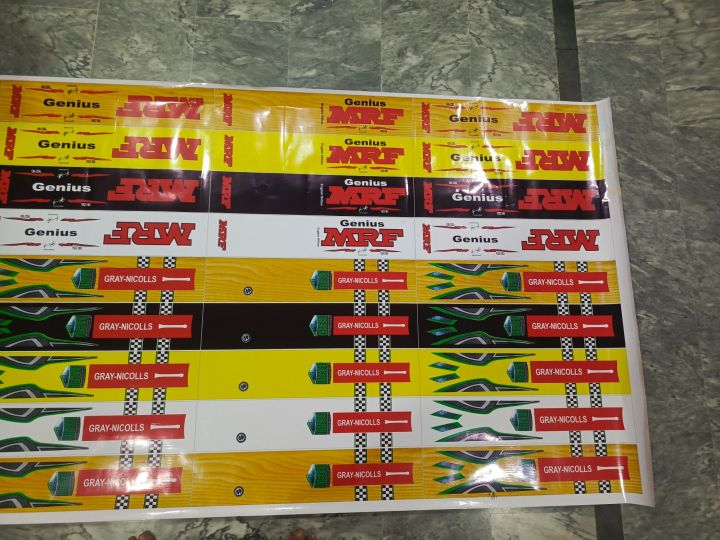 Mrf Sticker Set Big Shots MRF GR Nic Full Sticker Complete 1 Set Front or Back for bats ...