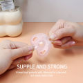 3Pcs Baby Apple Pacifier Set Silicone Soother with Spring pacifier chain and PP storage Box 100% BPA Free Portable Pacifier Set.