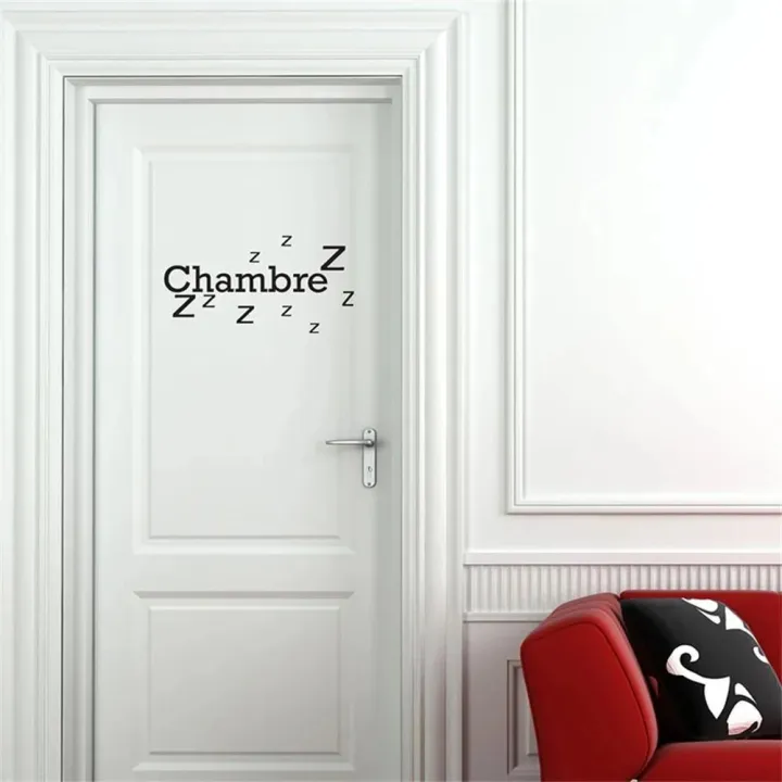 1%20pc%20cartoon%20French%20Porte%20Chambre%20Zzz%20Zzz%20Bedroom%20Door%20Sticker%20Bedroom%20Sleep%20Wall%20Sticker%20Removable%20Wall%20Stickers%20Diy%20Wallpaper%20-%20Image%202