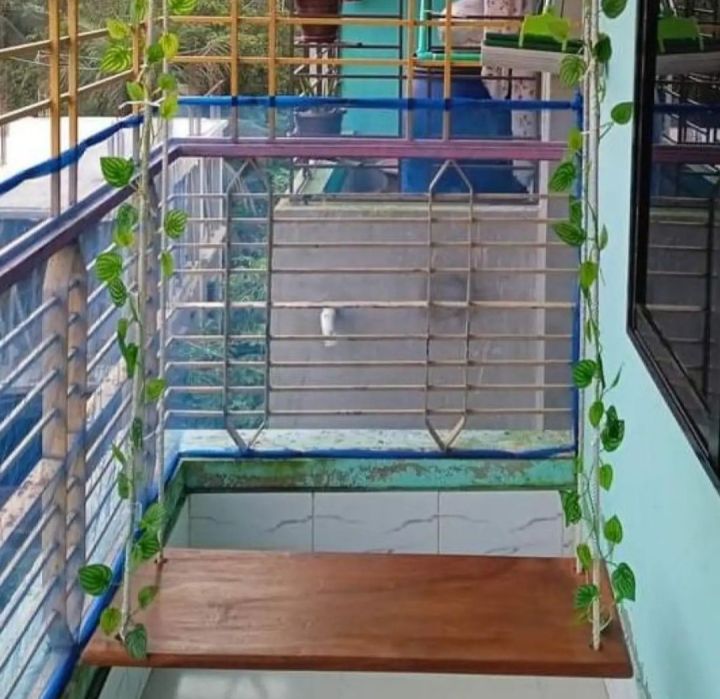 Export qulity Wooden Swing / wooden dolna/ balcony wooden swing (L-19.5 inc W-11.5 inc)