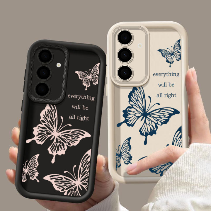 Butterfly Case For Samsung Galaxy S24 S23 S22 Ultra S21 S20 FE A14 A34 A15 A35 A52 A53 A54 5G Shockproof Silicone Soft Cover