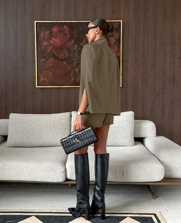 2026%20Lady%20Daily%20Spring%20Autumn%20Outfits%20New%20Casual%20Wide%20Leg%20Short%20Pants%20Set%20Women%20Chic%20Solid%20Single%20Breasted%20Stand%20Collar%20Top%20Suit%20-%20Image%206