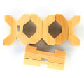 Wooden Kongming Lock,3D Brain Teaser Puzzle,Office Decompression Puzzle for Adult, Desktop Intelligence for Kids (Flower).