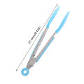 1Pc 7inch Stainless Steel Food Clip BBQ Grill Steak Food Clip Non-slip Handle Bread Tong Party Kitchen Cooking Accessories. 