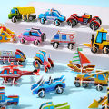 30Pcs 3D Cartoon Car Paper Jigsaw Puzzle Construction Truck Toys Kids Birthday Party Favors  for Guests Goodie Pinata Filler. 