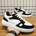 Alpha Wear Black & White Sneakers for Men & Women | Unisex Casual Shoes | Lightweight Fashion Joggers with Thick Sole | Comfortable Walking Shoes for Daily Wear | UK Size 6–11. 