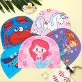 Children Cartoon Swimming Cap Kids Elastic Fabric Swiming Pool Water Sport Protect Ears Hat Swim Bathing Hats Caps Boys Girls. 