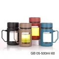 Glass Mug With Handle 500ml Easy To Clean. 