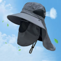 Summer Sun Hats UV Protection Outdoor Hunting Fishing Cap For Men Women Hiking Camping Visor Bucket Hat Neck Flap Fisherman Hat.