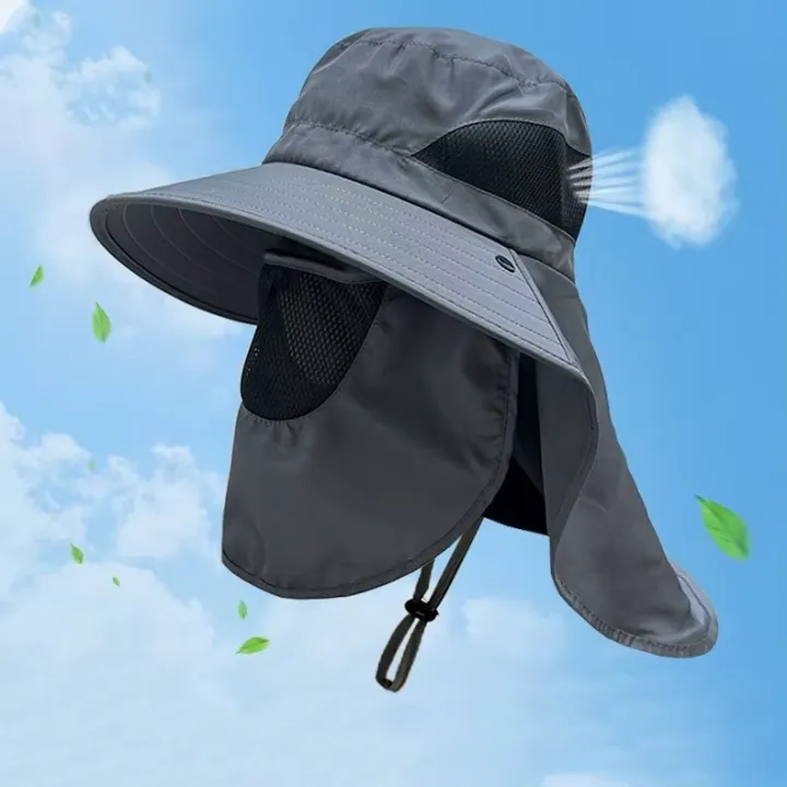 Summer%20Sun%20Hats%20UV%20Protection%20Outdoor%20Hunting%20Fishing%20Cap%20For%20Men%20Women%20Hiking%20Camping%20Visor%20Bucket%20Hat%20Neck%20Flap%20Fisherman%20Hat%20-%20Image%202