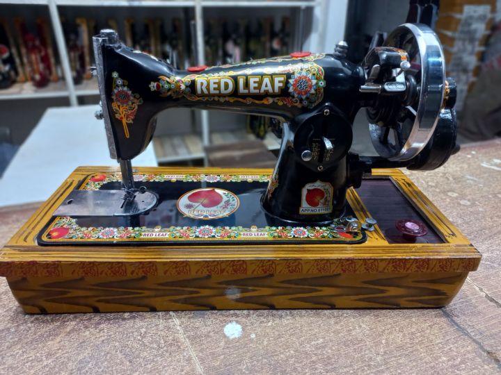 Red leaf sewing machine