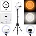 RGB LED 10inch Ring Light Stand Selfie Tripod Phone Live Makeup Holder Dimmable full set. 