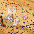 1440Pcs Mix Size Glass Flatback Rhinestone Glitter Crystal AB Round Diamond Non Hotfix Glue On Stone for DIY Nail Art Decoration.