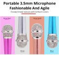Portable 3.5mm Stereo Studio Mic KTV Karaoke Mini Microphone For Smart Phone Laptop PC Desktop Handheld Audio Microphone. 