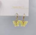 Yellow Butterfly Jhumka Earrings For Women. 