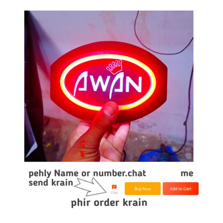 Neon Back light with customize name ,cg 125,cd 70