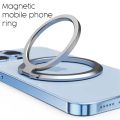360 Metal Magnetic Mobile Phone Ring Holder Grip Adjustable Stand for Magsafe Support IPhone Foldable Mac Safe Kickstand Bracket.