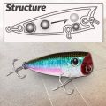 Top Water Floating Popper 8g 6.5cm Lure Steel Ball Copper Ballast Balance System Swimbait Pesca Wobbler Minnow Tackle Crank Bait. 