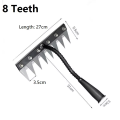 8/7/6/5teeth Garden Weeding Rake Heavy Duty Metal Gardening Hoe Weeding Rake Farm Tool for Gardening Weeding Loosening Soil Rake. 