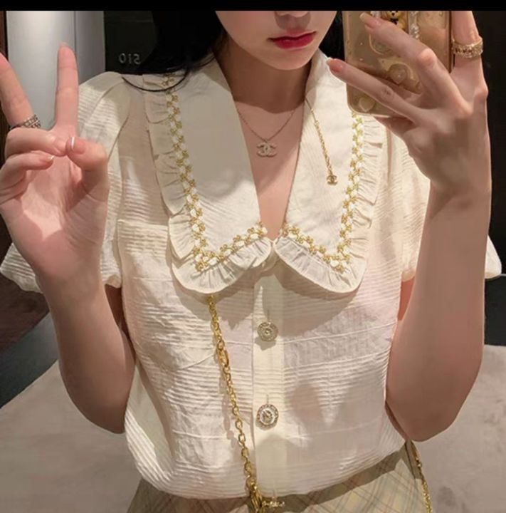 Hello Shop ချည်သား Blouse
