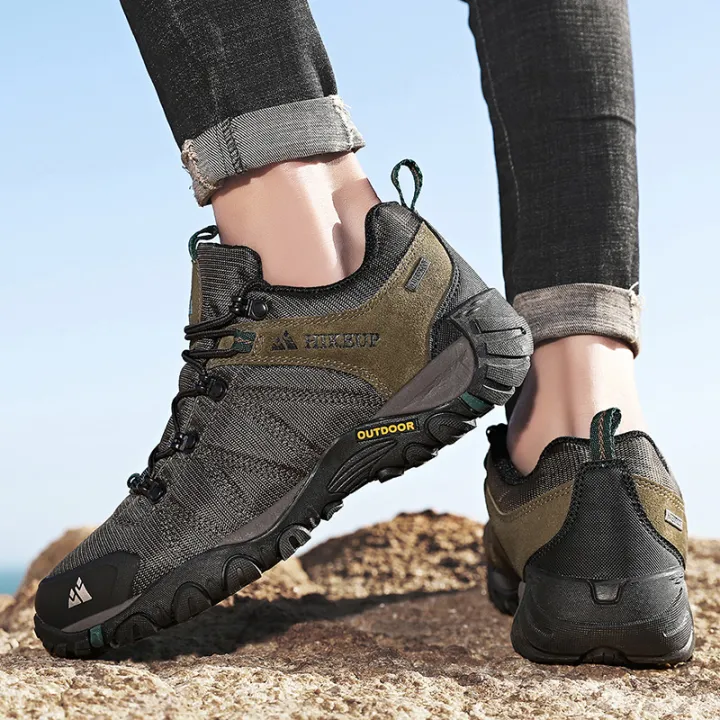 HIKEUP%20Four-Season%20Men's%20Hiking%20Shoes%20Outdoor%20Sports%20Genuine%20Leather%20Wear-Resistant%20Climbing%20Shoes%20Rubber%20Sole%20Trekking%20Sneaker%20-%20Image%202
