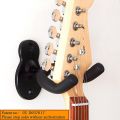 Guitar Wall Mount Hanger Hook Acoustic Electric Bass Guitar Wall Hook Hanger Black Metal Holder Hanger. 