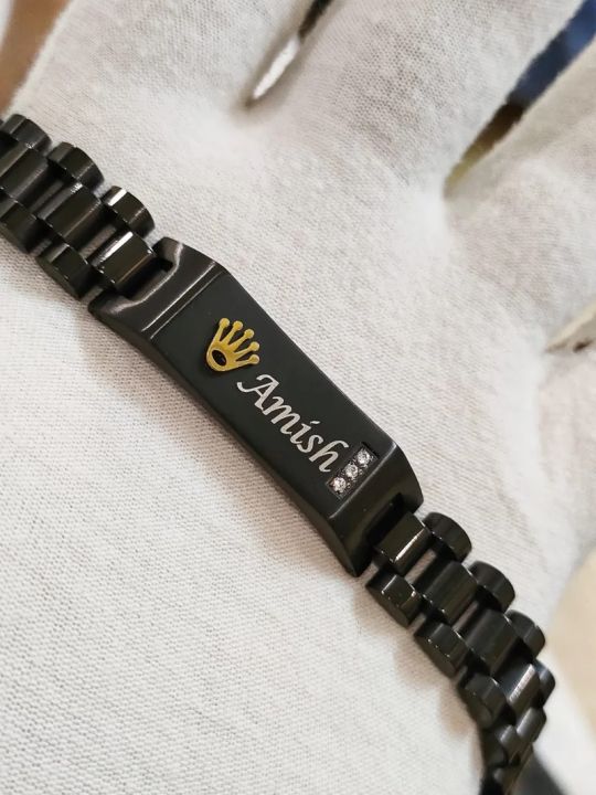 Customized Rolex bracelet  engrave with name good quality