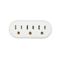 3-Outlet Wall Tap Adapter - 1 to 3 Grounded Outlet Extender, 3-Prong Multi Plug Splitter for Cruise, Home, Office and Dorm. 