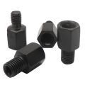 1 Pair Black Motorcycle Mirror Adapters M10 10MM M8 8MM Rearview Mirrors Conversion Bolt Clockwise Anti-clock Right Left Thread. 