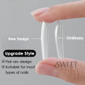 240pcs Matte Press On Nails Acrylic Tips Translucent Half Full Cover Artificial Nail Coffin Thin Long French Fake Tools Manicure. 