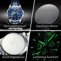 OLEVS 5538 Moon Phase Men's Watches Chronograph Luminous Dial Quartz Watch for Man Waterproof Fashion Genuine Wristwatch.
