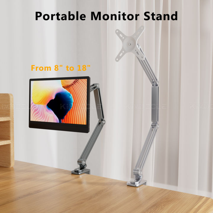 Long Arm Stand For Monitor Stand iPad  Tablet Kindler Tablet Desk Holder Magnetic Bed Phone Stand  Clip Mount