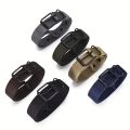 1pc Mens Durable Nylon Canvas Belt - Heavy-Duty Work Belt with Stylish Quick-Release Prong Buckle for Everyday Wear.